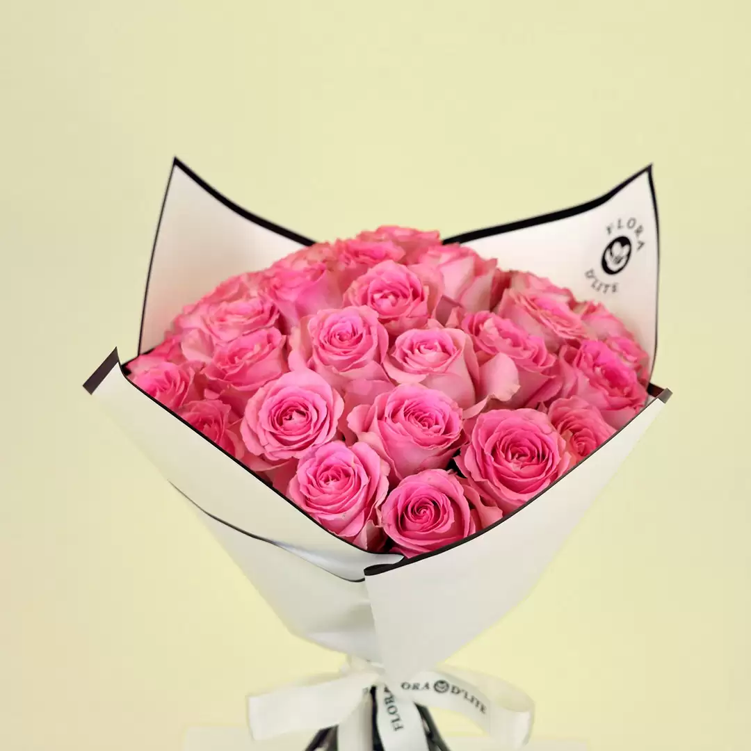 35 pink roses bouquet | Roses Delivery in Bahrain - Flora D'lite