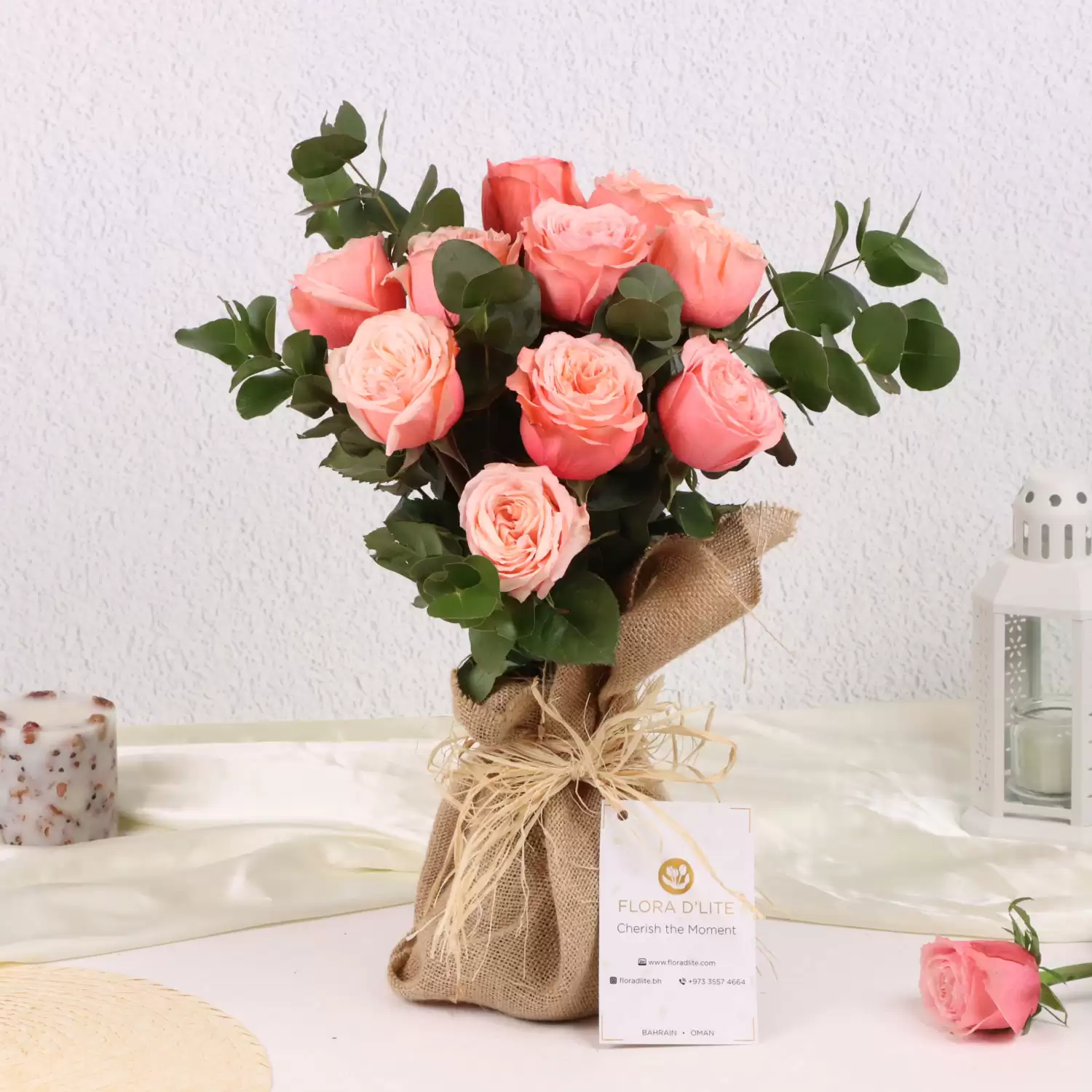 Peach Dream Bouquet | Order Fresh Flowers Online | Bahrain Flower Delivery - Flora D'lite