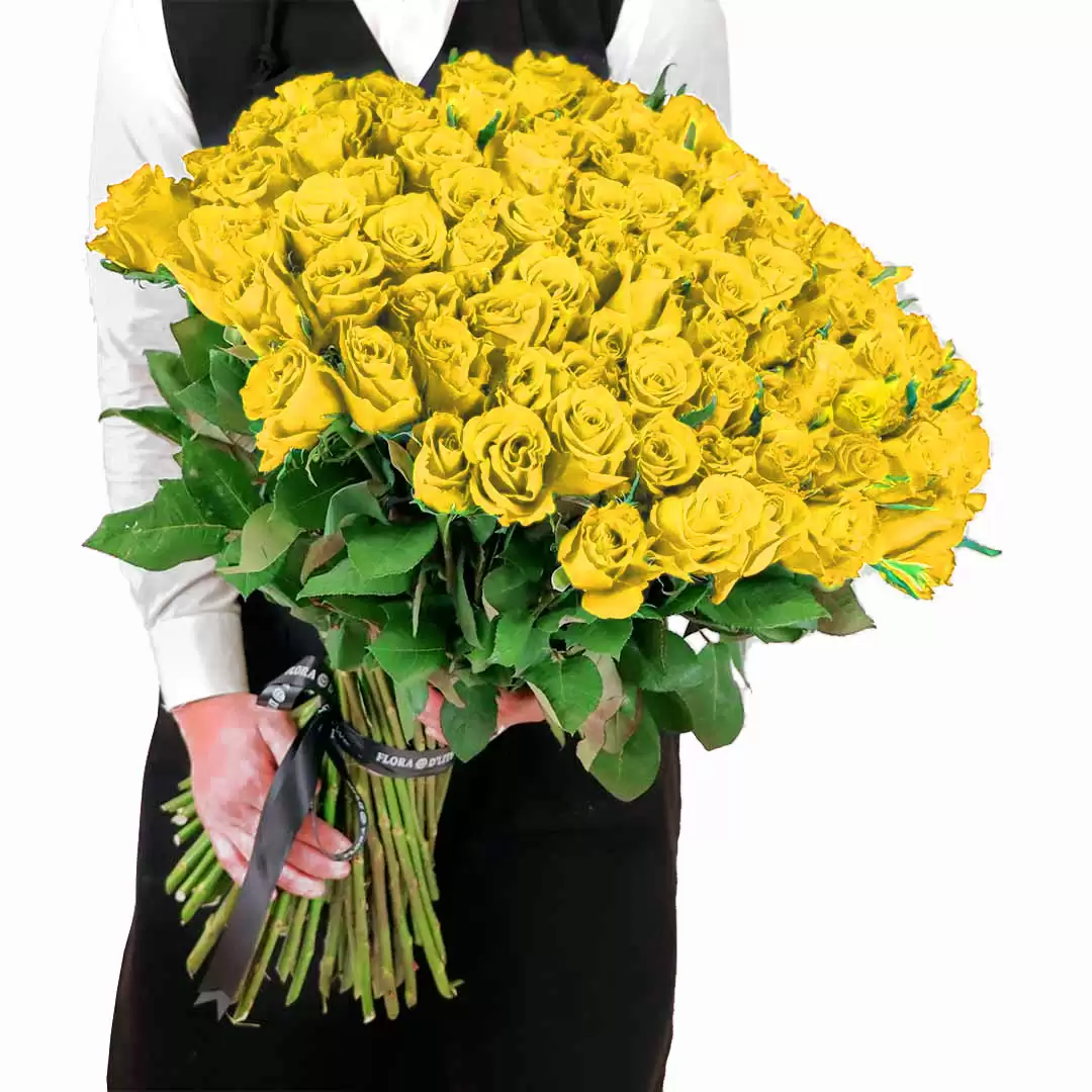 150 Yellow Roses | Order Fresh Flowers Online | Express Flowers Delivery In Bahrain - Flora D'lite