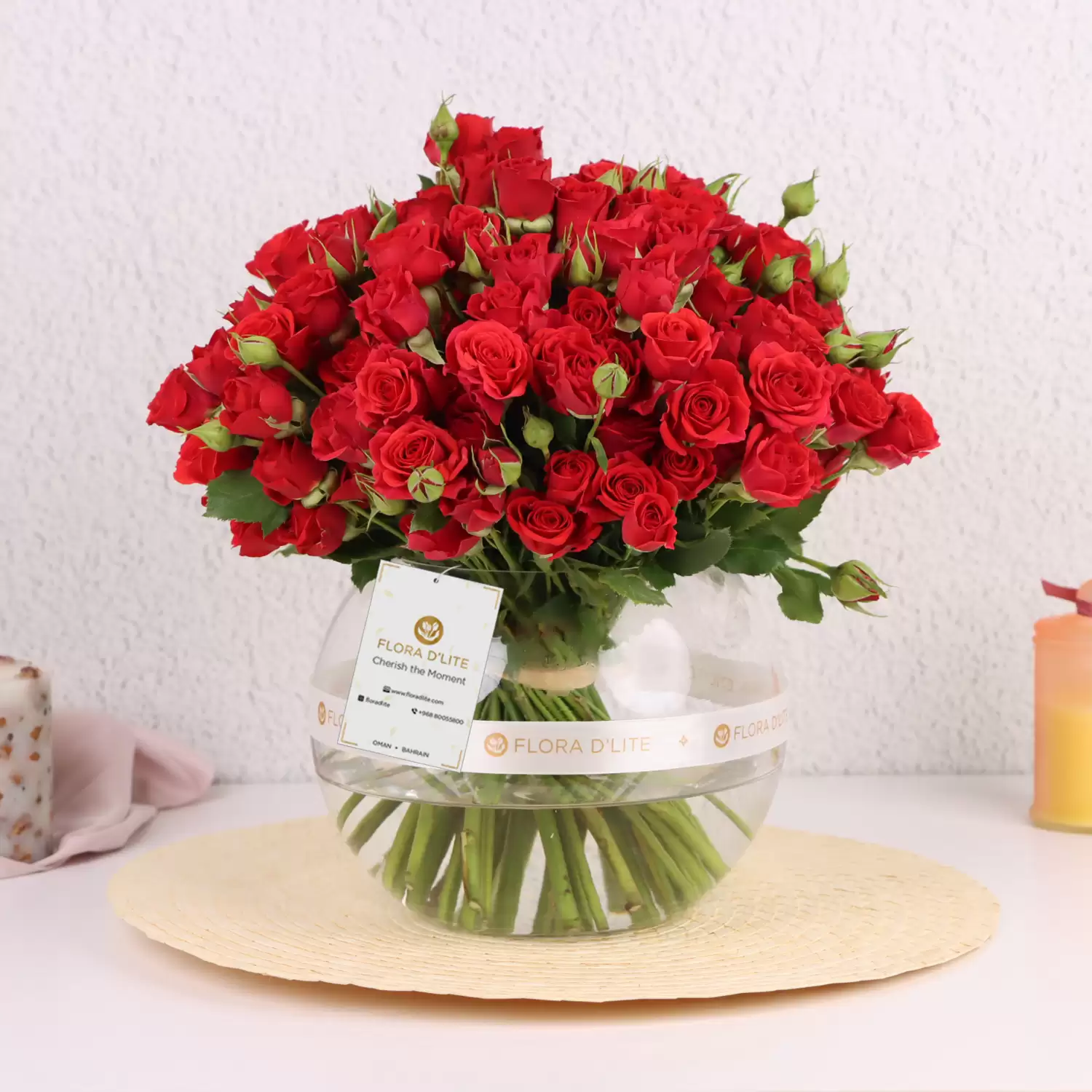 Blooming Romance | Red Flowers Bahrain | Valentine's Day Gifts - Flora D'lite
